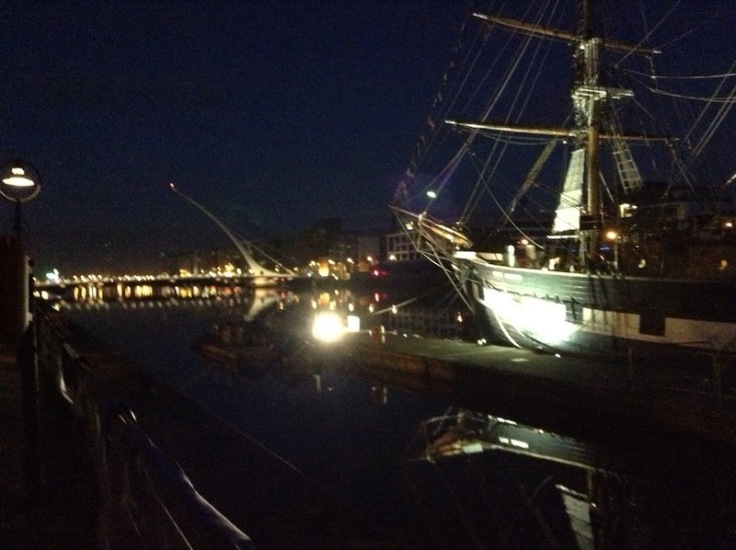 Jeannie Johnston, ship, in the dark of night