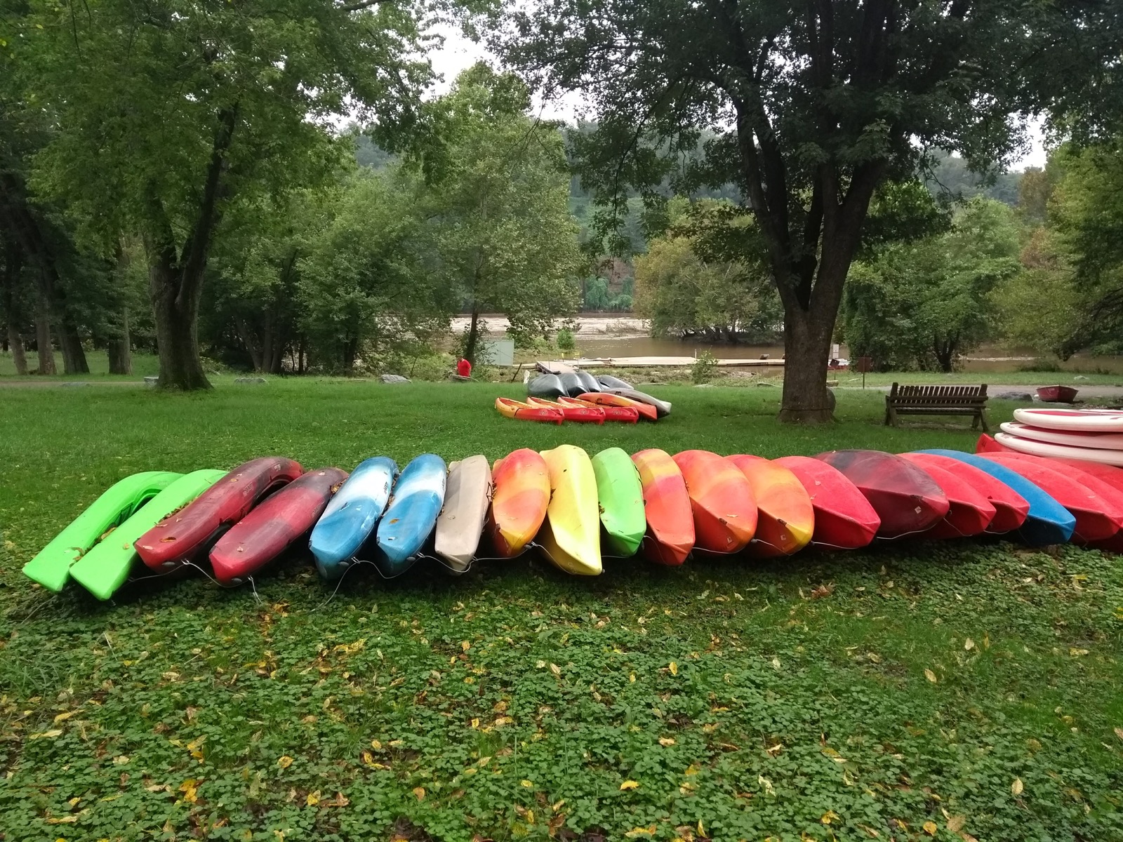 Canoes at Fletcher's Cove boathouse