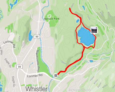 Whistler parkrun route